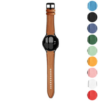 North Street Watch Co. Canvas Strap with Polished Silver Buckle for Samsung Galaxy Watch / Active / Gear Grey Stripe / 22mm