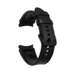 s.l1.1 Back Black StrapsCo Genuine Leather Silicone Hybrid Strap for Samsung Galaxy Watch 4 Rubber Band