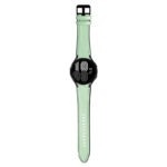 s.l1.11 Main Mint Green StrapsCo Genuine Leather Silicone Hybrid Strap for Samsung Galaxy Watch 4 Rubber Band