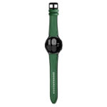 s.l1.11a Main Forest Green StrapsCo Genuine Leather Silicone Hybrid Strap for Samsung Galaxy Watch 4 Rubber Band