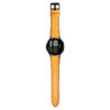 s.l1.12 Main Orange StrapsCo Genuine Leather Silicone Hybrid Strap for Samsung Galaxy Watch 4 Rubber Band