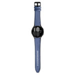 s.l1.5 Main Blue StrapsCo Genuine Leather Silicone Hybrid Strap for Samsung Galaxy Watch 4 Rubber Band