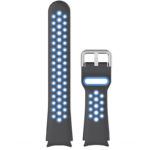 s.r25.1.5 Upright Black Blue StrapsCo Perforated Soft Silicone Strap for Samsung Galaxy Watch 4 Sport e1637260666205