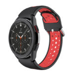 s.r25.1.6 Main Black Red StrapsCo Perforated Soft Silicone Strap for Samsung Galaxy Watch 4 Sport