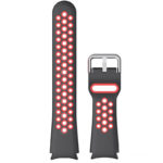 s.r25.1.6 Upright Black Red StrapsCo Perforated Soft Silicone Strap for Samsung Galaxy Watch 4 Sport e1637260600827