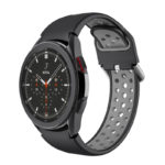 s.r25.1.7 Main Black Grey StrapsCo Perforated Soft Silicone Strap for Samsung Galaxy Watch 4 Sport