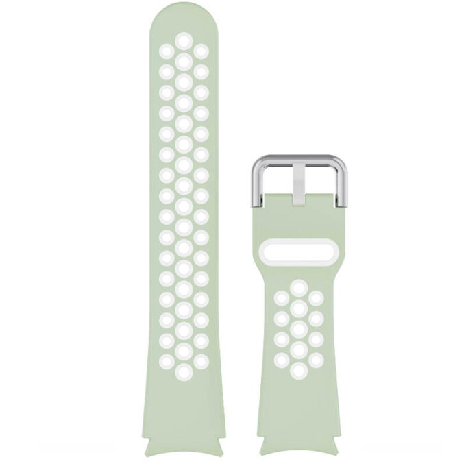 s.r25.11.22 Upright Pale Green White StrapsCo Perforated Soft Silicone Strap for Samsung Galaxy Watch e1637260450820