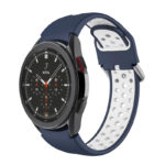 s.r25.5.22 Main Blue White StrapsCo Perforated Soft Silicone Strap for Samsung Galaxy Watch 4 Sport