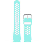 s.r25.5a.22 Upright Aqua White StrapsCo Perforated Soft Silicone Strap for Samsung Galaxy Watch 4 e1637260469317