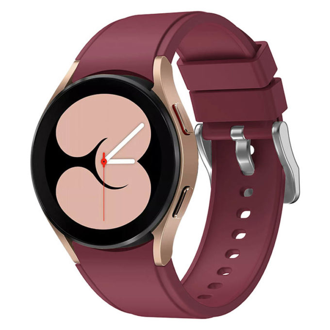 s.r26.6a Main Wine Red StrapsCo Silicone Strap for Samsung Galaxy Watch 4 Rubber Watch Band