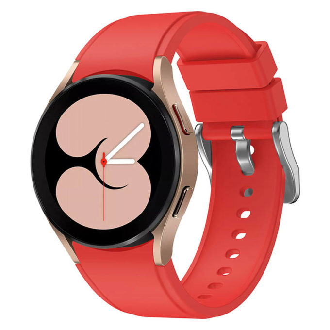 s.r26.6b Main Bright Red StrapsCo Silicone Strap for Samsung Galaxy Watch 4 Rubber Watch Band