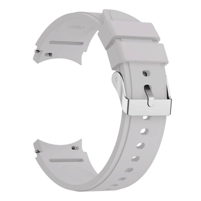 s.r26.7 Back Soft Grey StrapsCo Silicone Strap for Samsung Galaxy Watch 4 Rubber Watch Band