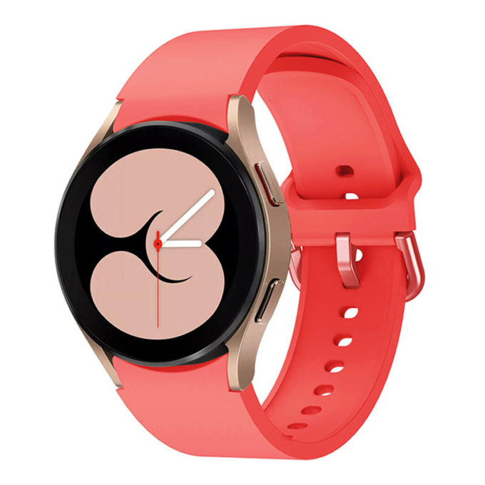 s.r27.6 Main Red StrapsCo Rubber Sport Strap for Samsung Galaxy Watch 4 Silicone Band