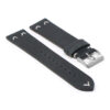Ds22.1 Angle Black DASSARI V Stitch Vintage Distressed Leather Watch Band Strap Quick Release 18mm 19mm 20mm 21mm 22mm 24mm