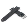Ds22.1 Cross Black DASSARI V Stitch Vintage Distressed Leather Watch Band Strap Quick Release 18mm 19mm 20mm 21mm 22mm 24mm
