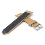 Ds22.17 Cross Oak DASSARI V Stitch Vintage Distressed Leather Watch Band Strap Quick Release 18mm 19mm 20mm 21mm 22mm 24mm