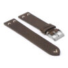 Ds22.2 Angle Dark Brown DASSARI V Stitch Vintage Distressed Leather Watch Band Strap Quick Release 18mm 19mm 20mm 21mm 22mm 24mm