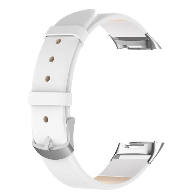 Fb.l45.22 Back Frost White StrapsCo Genuine Leather Strap For Fitbit Charge 5 Band
