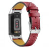 Fb.l46.6 Main Rose Red StrapsCo Genuine Leather Band For Fitbit Charge 5