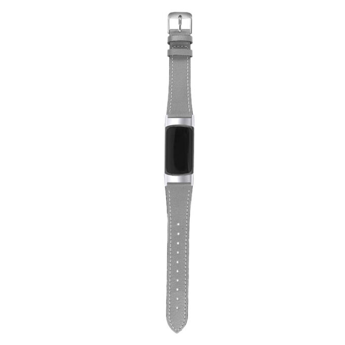 Fb.l46.7 Alternate Grey StrapsCo Genuine Leather Band For Fitbit Charge 5