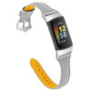 Fb.l47.7 Main Grey StrapsCo Slim Genuine Leather Strap For Fitbit Charge 5 Women's