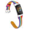 Fb.l47.abc Main Rainbow StrapsCo Slim Genuine Leather Strap For Fitbit Charge 5