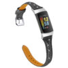 Fb.l48.1 Main Metallic Black StrapsCo Sparkling Genuine Leather Strap For Fitbit Charge