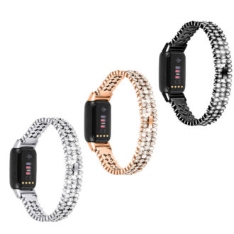fb.m149 All Color StrapsCo Rhinestone Strap for Fitbit Luxe Stainless Steel Metal