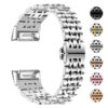 Fb.m152 Gallery (Silver) StrapsCo Stainless Steel Bracelet For Fitbit Charge 5 Stainless Steel Metal Strap Band