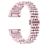 Fb.m152.rp Main Pink StrapsCo Stainless Steel Bracelet For Fitbit Charge 5 Stainless Steel Metal Strap Band