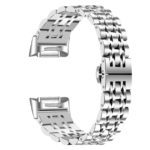 Fb.m152.ss Main Silver StrapsCo Stainless Steel Bracelet For Fitbit Charge 5 Stainless Steel Metal Strap Band