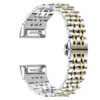 Fb.m152.ss.yg Main Silver & Yellow Gold StrapsCo Stainless Steel Bracelet For Fitbit Charge 5 Stainless Steel Metal Strap Band