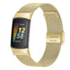 Fb.m153.yg Main Yellow Gold StrapsCo Mesh Bracelet For Fitbit Charge 5 Stainless Steel Metal Strap Band