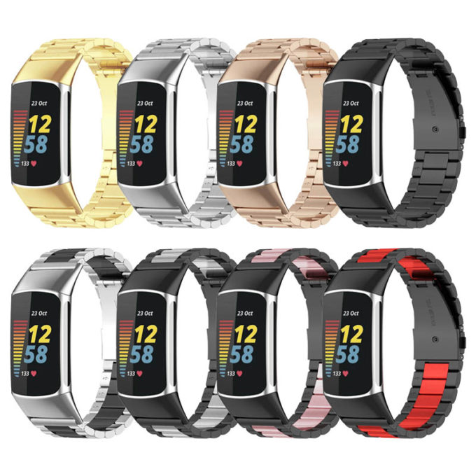Fb.m155 All Color StrapsCo Stainless Steel Band For Fitbit Charge 5 Metal Strap