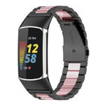 Fb.m155.mb.pg Main Black & Pink StrapsCo Stainless Steel Band For Fitbit Charge 5 Metal Strap