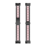 Fb.m155.mb.pg Upright Black & Pink StrapsCo Stainless Steel Band For Fitbit Charge 5 Metal Strap