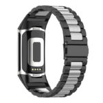 Fb.m155.mb.ss Back Black & Silver StrapsCo Stainless Steel Band For Fitbit Charge 5 Metal Strap