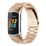 Fb.m155.rg Main Rose Gold StrapsCo Stainless Steel Band For Fitbit Charge 5 Metal Strap
