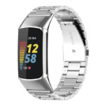 Fb.m155.ss Main Silver StrapsCo Stainless Steel Band For Fitbit Charge 5 Metal Strap
