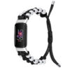 fb.ny36.1 Main Black StrapsCo Adjustable Bead Strap for Fitbit Luxe Nylon Canvas Strap Band