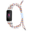 fb.ny36.123 Main Rainbow StrapsCo Adjustable Bead Strap for Fitbit Luxe Nylon Canvas Strap Band