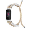 fb.ny36.17 Main Beige StrapsCo Adjustable Bead Strap for Fitbit Luxe Nylon Canvas Strap Band