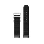 Fb.ny42.1 Upright Black StrapsCo 3 Ring Nylon Strap For Fitbit Charge 5 Canvas Band