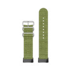 Fb.ny42.11 Upright Army Green StrapsCo 3 Ring Nylon Strap For Fitbit Charge 5 Canvas Band