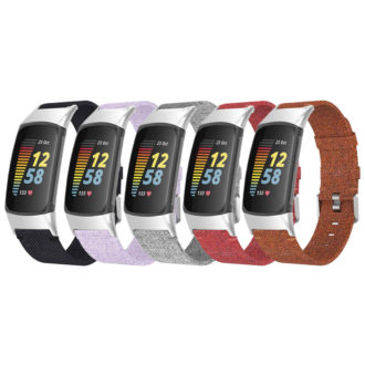 Fb.ny43 All Color StrapsCo Canvas Strap For Fitbit Charge 5 Nylon Band