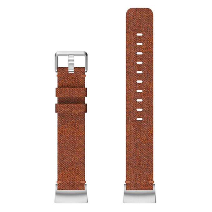 Fb.ny43.2 Upright Coffee StrapsCo Canvas Strap For Fitbit Charge 5 Nylon Band