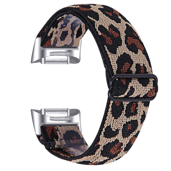 Fb.ny44.3 Main Leopard Print StrapsCo Pattern Nylon Strap For Fitbit Charge 5 Canvas Band Canvas Band