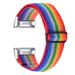 Fb.ny44.8 Main Rainbow StrapsCo Pattern Nylon Strap For Fitbit Charge 5 Canvas Band Canvas Band