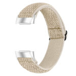 Fb.ny45.17 Back Beige StrapsCo Nylon Strap For Fitbit Charge 5 Canvas Band