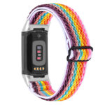 Fb.ny45.abc Main Light Rainbow StrapsCo Nylon Strap For Fitbit Charge 5 Canvas Band